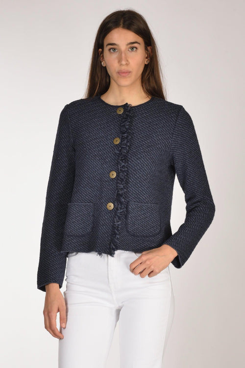 Giacca Maglia Blu Donna