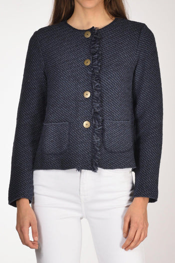 Giacca Maglia Blu Donna - 3