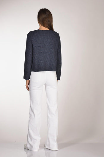 Giacca Maglia Blu Donna - 5