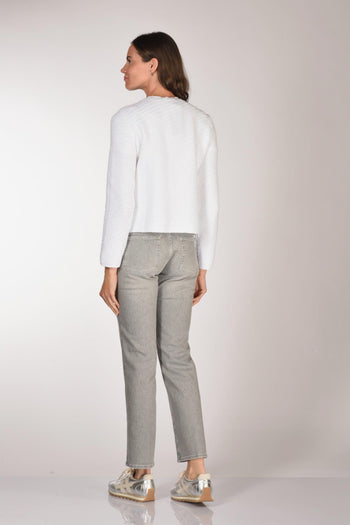 Giacca Maglia Bianco Donna - 5