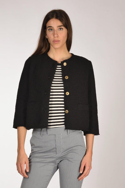 Giacca Maglia Nero Donna