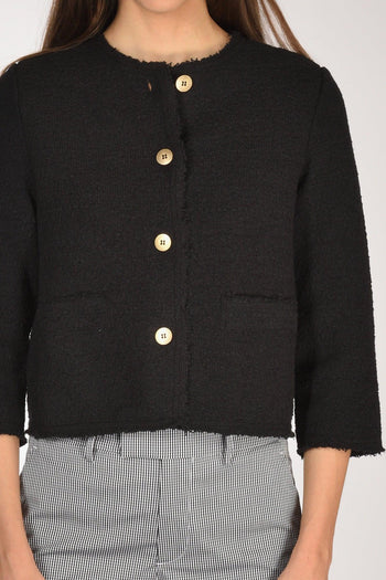 Giacca Maglia Nero Donna - 3