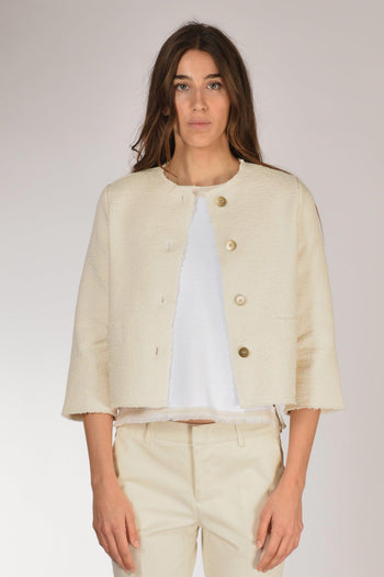 Giacca Maglia Bianco Naturale Donna - 2