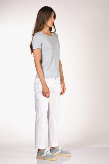 Tshirt Mm Azzurro Donna - 4