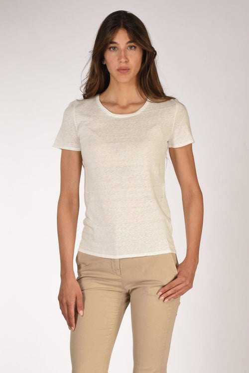 Tshirt Mm Bianco Naturale Donna
