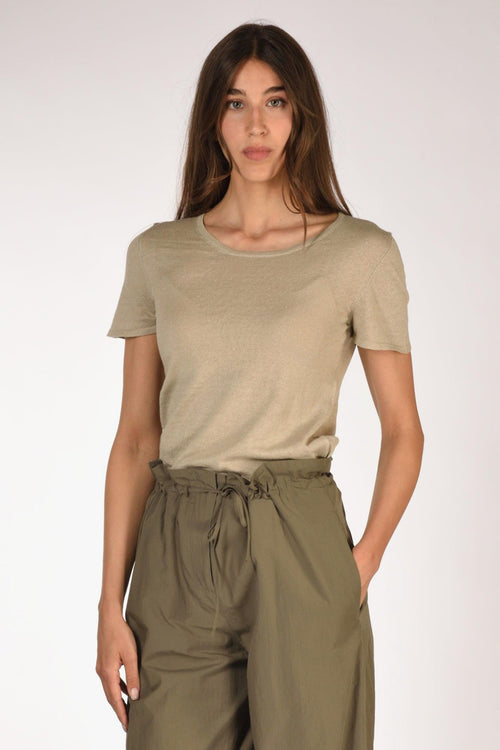 Tshirt Mm Beige Donna