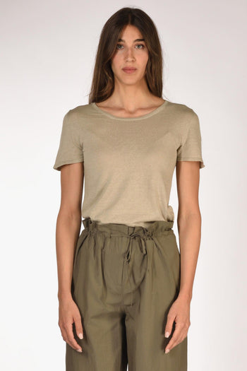 Tshirt Mm Beige Donna - 2