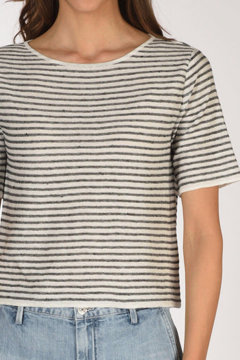 Maglia Rigata Nero/bianco Donna - 3