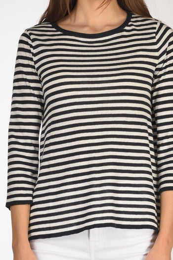 Maglia Rigata Blu/bianco Donna - 3
