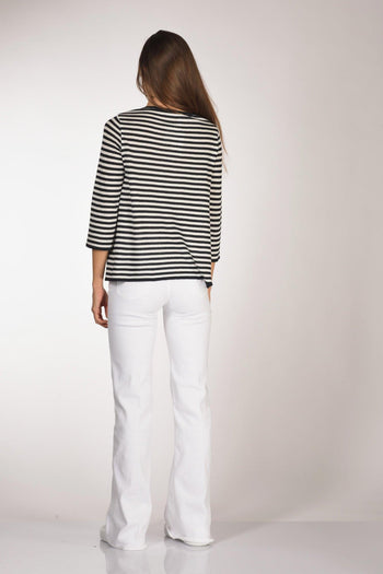 Maglia Rigata Blu/bianco Donna - 5