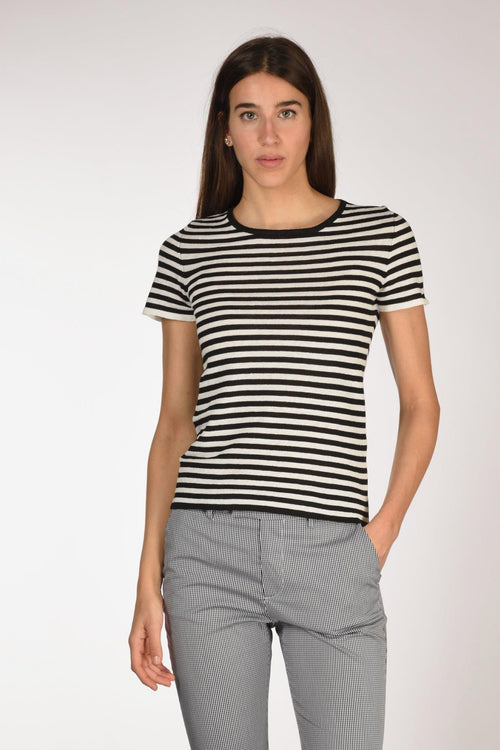 Maglia Rigata Nero/bianco Donna