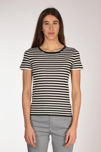 Maglia Rigata Nero/bianco Donna - 2