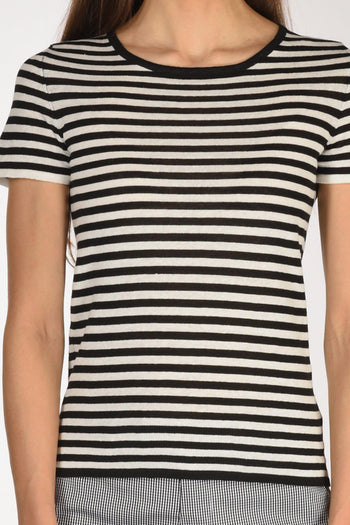 Maglia Rigata Nero/bianco Donna - 3
