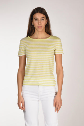 Maglia Rigata Giallo/bianco Donna - 2