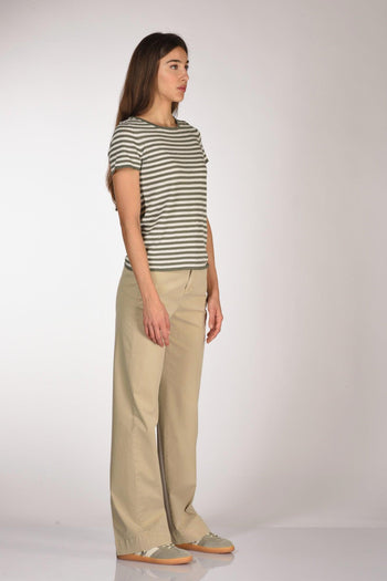 Maglia Rigata Verde/bianco Donna - 4