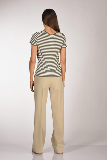 Maglia Rigata Verde/bianco Donna - 5