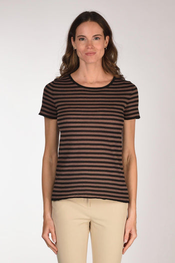 Maglia Rigata Marrone/nero Donna - 2