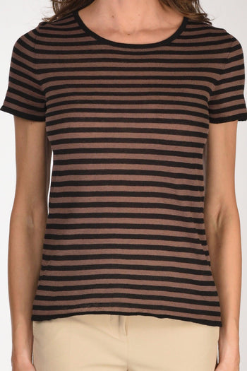 Maglia Rigata Marrone/nero Donna - 3