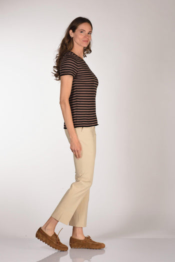 Maglia Rigata Marrone/nero Donna - 4