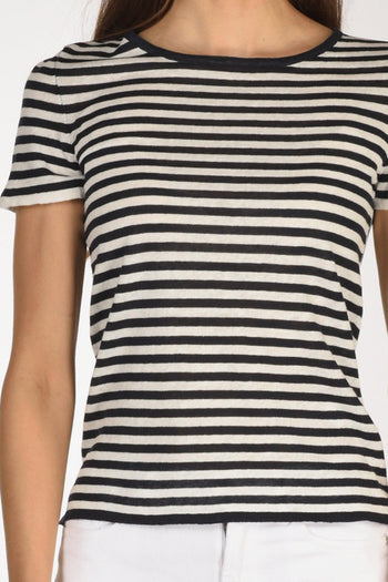 Maglia Rigata Blu/bianco Donna - 2