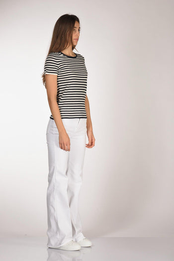 Maglia Rigata Blu/bianco Donna - 4