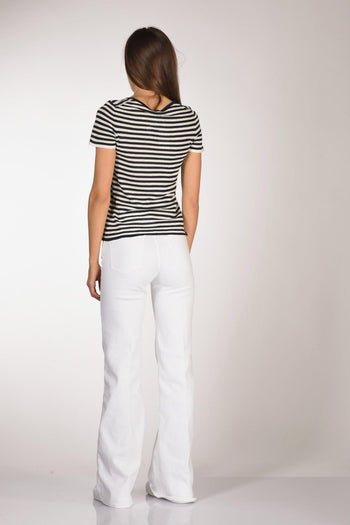 Maglia Rigata Blu/bianco Donna - 5