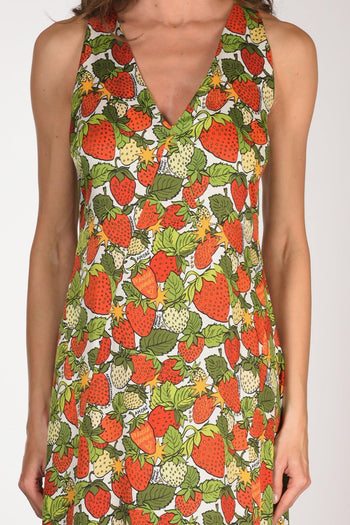 Abito Stampato Rosso/verde/bianco Donna - 3