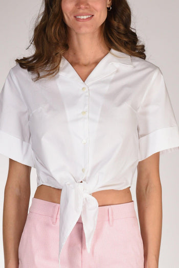 Camicia Nodo Bianco Donna - 3