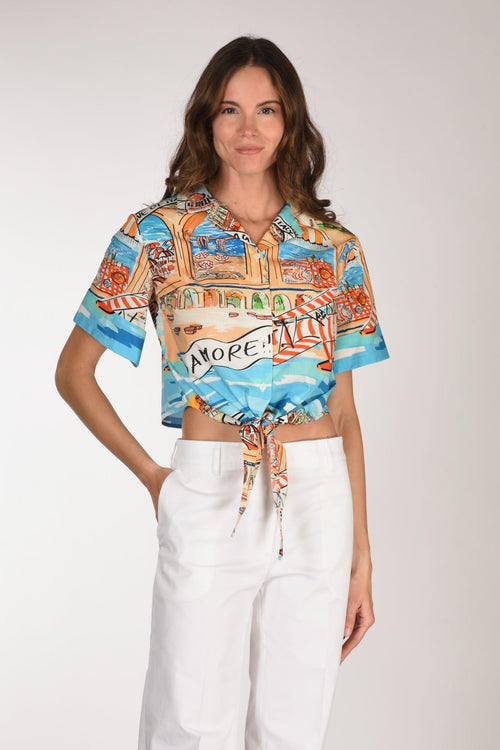 Camicia Nodo Multicolor Donna