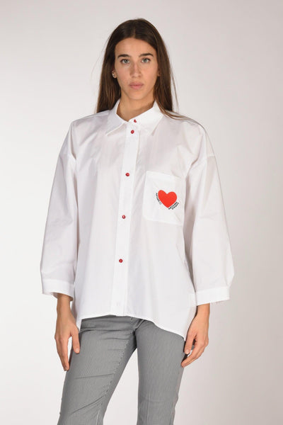 Camicia Over Bianco Donna