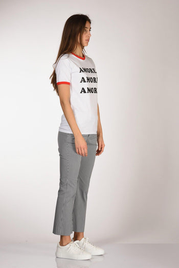 Tshirt Stampa Bianco/nero/rosso Donna - 4
