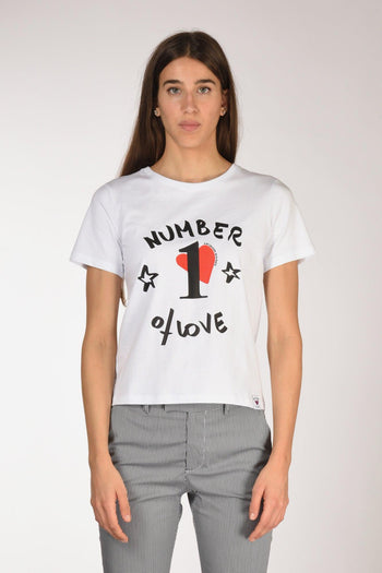 Tshirt Stampa Bianco/nero/rosso Donna - 2