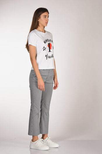 Tshirt Stampa Bianco/nero/rosso Donna - 4