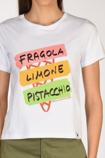 Tshirt Stampa Bianco/multicolor Donna - 3