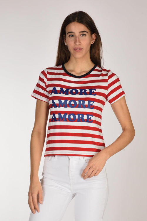 Tshirt Stampa Bianco/rosso Donna
