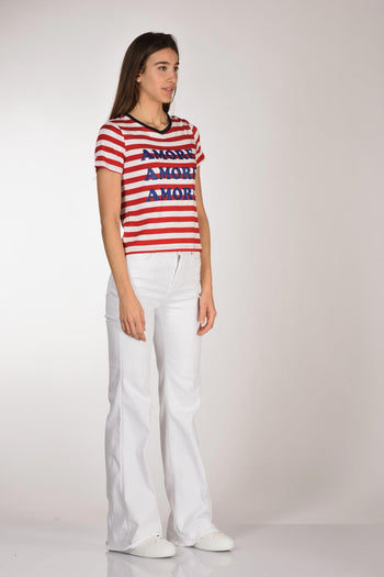 Tshirt Stampa Bianco/rosso Donna - 4