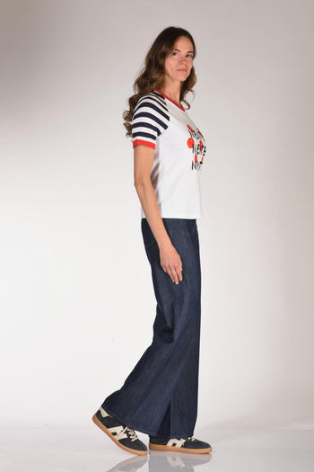 Tshirt Stampa Bianco/nero/rosso Donna - 4