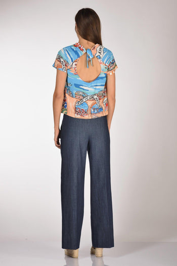Camicia Stampa Multicolor Donna - 5