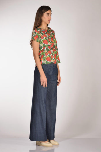 Camicia Stampa Rosso/verde/bianco Donna - 4