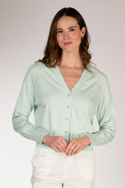 Maglia Cardigan Azzurro Donna