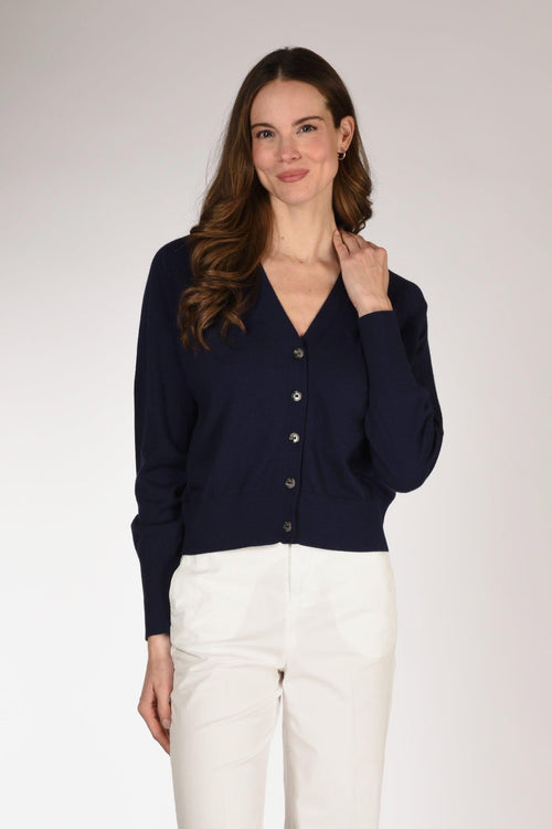 Maglia Cardigan Blu Donna