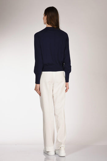 Maglia Cardigan Blu Donna - 5