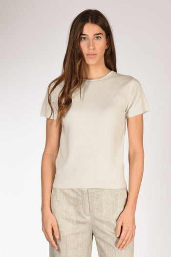 Tshirt Maglia Beige Chiaro Donna - 2