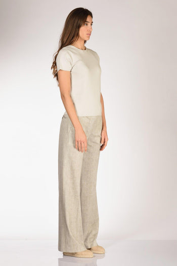 Tshirt Maglia Beige Chiaro Donna - 4