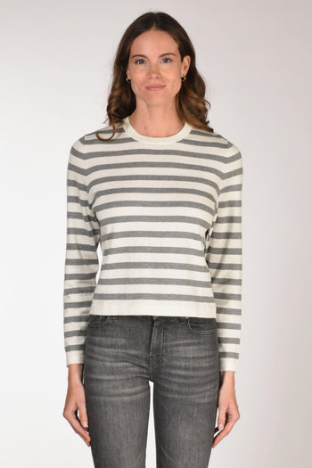 Maglia Rigata Grigio/bianco Donna - 2