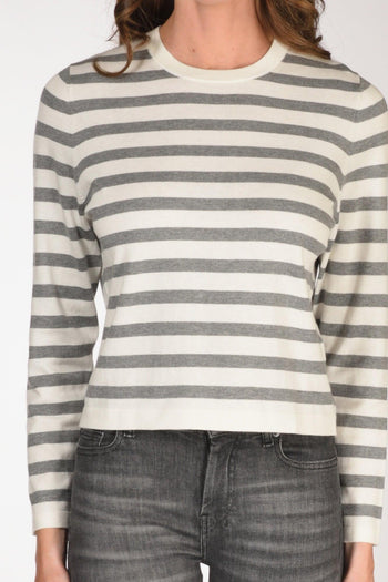 Maglia Rigata Grigio/bianco Donna - 3