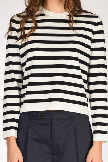 Maglia Rigata Blu/bianco Donna - 3