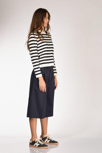 Maglia Rigata Blu/bianco Donna - 4