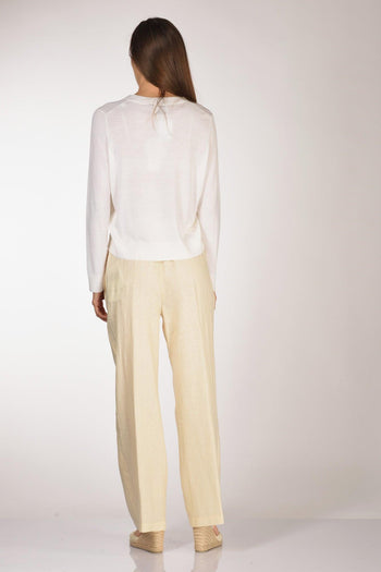 Maglia V Bianco Donna - 5