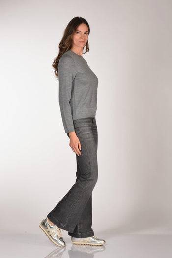 Maglia Girocollo Grigio Donna - 4